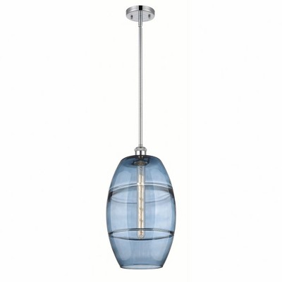 Vaz - 1 Light Stem Hung Mini Pendant In Industrial Style-18.5 Inches Tall and 10 Inches Wide