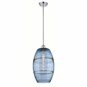 Vaz - 1 Light Stem Hung Mini Pendant In Industrial Style-18.5 Inches Tall and 10 Inches Wide - 1 of 1