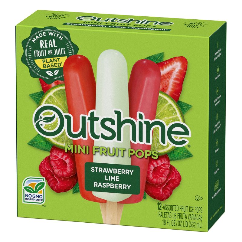 Outshine Strawberry, Lime & Wildberry Frozen Fruit Bar - 12ct, 5 of 12