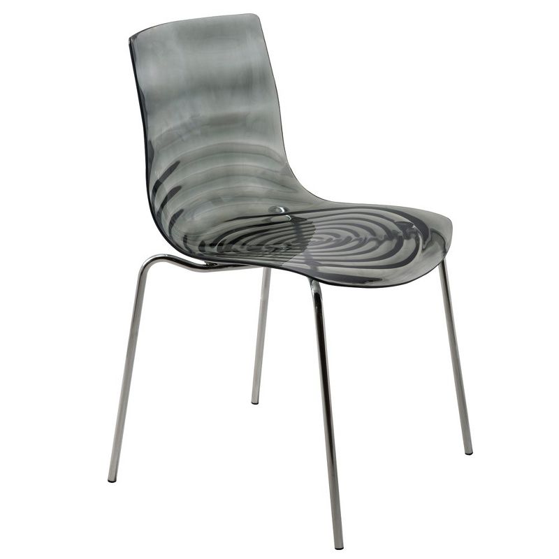 LeisureMod Astor Modern Acrylic Dining Chair With Metal Legs, 1 of 9