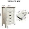 Homhougo Farmhouse 5-Drawer Tall  Dresser, Wooden Storage Chest for Bedroom, Living Room, Hallway - 2 of 4