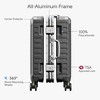 LUGGEX Aluminum Frame Luggage with Spinner Wheels, Zipperless Polycarbonate Hard Shell Suitcase, 24 Inch - 3 of 4