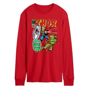 Men's - Marvel - Thor Retro Comic Book Cover Long Sleeve Graphic T-Shirt - 1 of 3