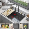 Famapy Stainless Steel Kitchen Sink with Multi-Accessories,Double Track/3-Mode Scalable Faucet/Highpressure Cup Rinser,All-In-One Cook+Clean Station - 4 of 4