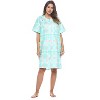 Casual Nights Women's Snap front House Dress Short Sleeve Woven Duster Housecoat Lounger Robe - 2 of 4