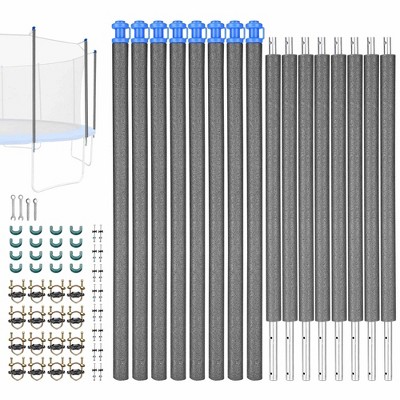 Yescom Universal Trampoline Replacement Enclosure Poles Fit 8 Straight Poles Trampoline