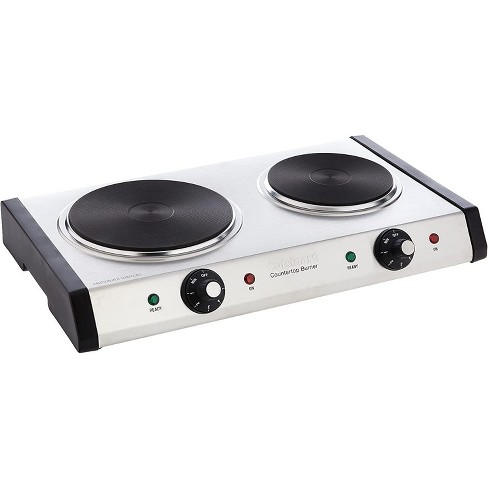 Costway 1800W Double Hot Plate Electric Countertop Burner Stainless Steel 5  Power Levels