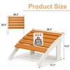Aoodor Outdoor Adirondack Ottoman - Weather-Resistant HDPE Patio Footrest for Ultimate Relaxation - 3 of 4