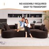 110'' Chenille Compression Curved Modular Sectional Sofa with High-Density Sponge and 4 Accent Pillows - 2 of 4
