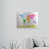 Trademark Fine Art -Michael Tompsett 'World Map for Kids II' Canvas Art - 3 of 3