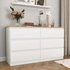 CIPACHO Modern White 6-Drawer Dresser - Roomy Double Dresser for Home - 4 of 4