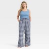 Women's Flannel Wide Leg Pajama Pants - Wild Fable™ - 3 of 3