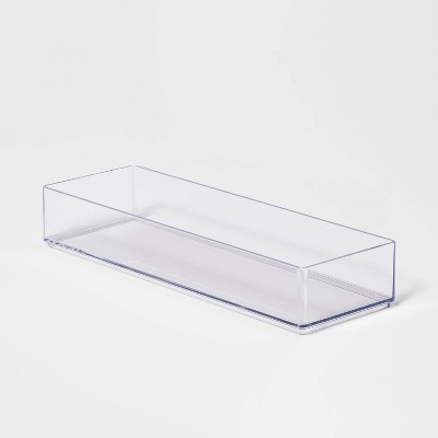 Medium 12" x 4" x 2" Plastic Organizer Tray Clear - Brightroom™