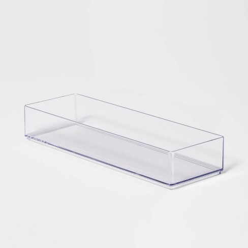 Medium 12 x 4 x 2 Plastic Organizer Tray Clear - Brightroom™