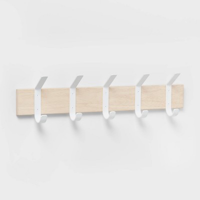 Mixed Material 5 Hooks Rail Matte White - Brightroom&#8482;