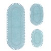 Hampton Crochet Collection Cotton Reversible Tufted Set of 3 Bath Rug Set - Home Weavers - 2 of 4