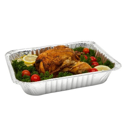 20 Pack Half Size Aluminum Pans with Lids for Baking and Catering