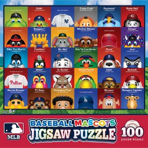 MasterPieces 100 Piece Sports Puzzle - MLB Mascots - 14"x19" - 1 of 4