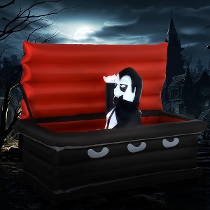 NAYSAYE Party Decoration and Accessories Inflatable Vampire and Coffin Figurine for Halloween Parties and Home, Multicolor, 70.75"*31.5"*31.5" - 1 of 4