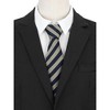INSPIRE CHIC Men's Stripe Self-Tied Skinny Silk Slim Necktie for Graduation Wedding Party Uniforms 1Pc - 4 of 4