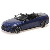 2021 BMW M4 Cabriolet Matt Blue Metallic Limited Edition to 438 pieces Worldwide 1/18 Diecast Model Car by Minichamps - 2 of 3