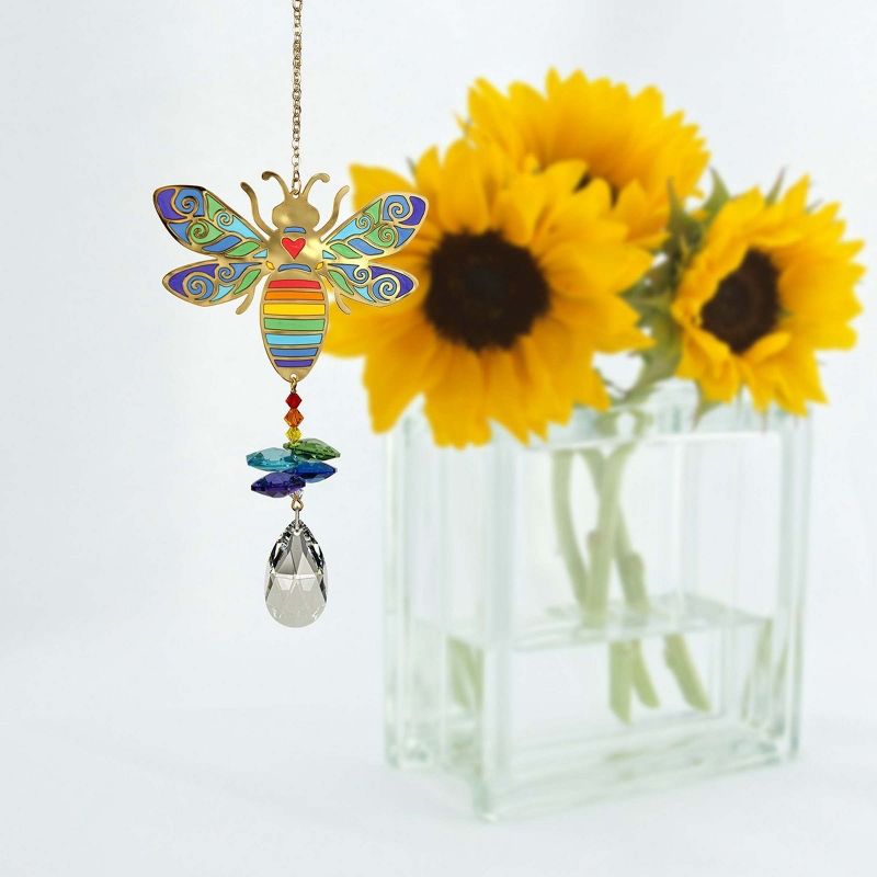 Woodstock Crystal Suncatchers, Crystal Wonders Bumble Bee, Crystal Wind Chimes For Inside, Office, Kitchen, Living Room Décor, 5"L, 3 of 8