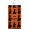 Primitives By Kathy 26.0 Inch Batty Creepin' Meow Kitchen Towels Halloween Hand Towel Set , (2PC) - 2 of 3