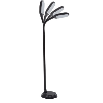 ArcTouch 60" Adjustable Black LED Floor Lamp with Dimmer