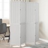vidaXL Solid Paulownia Wood Room Divider - 4 Panel, White, Privacy Screen for Bedroom, Living Room, Office, Foldable & Durable, Bamboo - 2 of 4