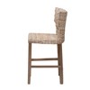 bali & pari Enver Rattan and Mahogany Wood Counter Height Barstool Kubu Gray/Rustic Taupe - 4 of 4