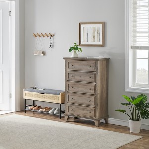 5 Drawer Dresser for Bedroom, Drawer of Chest with Metal Handles, TV Stand, Closet Organizers and Storage Clothes for Living Room, Closets, Hallway - 1 of 4