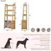 YONWAY Dog Crate Ladder Bookshelf, Pet Friendly Furniture for Small Medium Dogs, Wood Display Shelf for Living Room, Bedroom or Office - 3 of 4