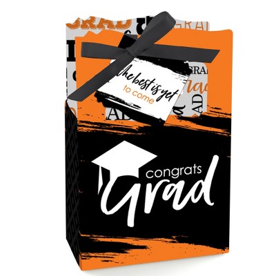 Big Dot of Happiness Orange Grad - Best is Yet to Come - Orange  Graduation Party Favor Boxes - Set of 12