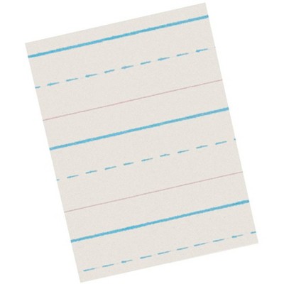 School Smart Newsprint Paper, 8-1/2 x 11 Inches, 1/2 Inch Short Way Ruled, 500 Sheets