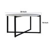 Royal Hampton 30 Inch Marble Top Round Coffee Table with Metal Frame - - 4 of 4