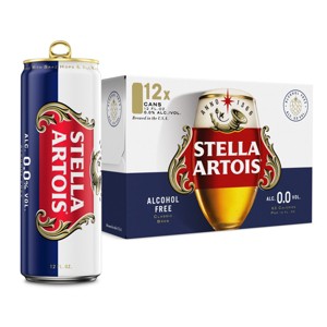 Stella Artois 0.0 Non-alcoholic Premium Beer 12pk/12 fl oz Cans - 1 of 4