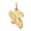 Black Bow Jewelry 14k Yellow Gold, Madison Collection, Medium Script Initial Pendant A-W - 3 of 4