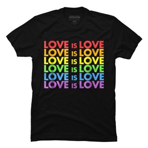 Adult Design By Humans Pride Love is Love By Luckyst T-Shirt - Black - X Large - 1 of 2