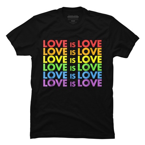 Design By Humans Pride Love Is Love By Luckyst T-shirt - Black - 5x ...