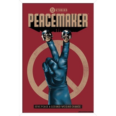 Trends International DC Studios Peacemaker: Season 2 (2025) - Give Peace A Second F#cking Chance Framed Wall Poster Prints