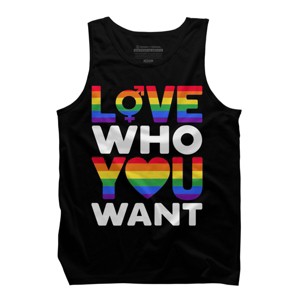 Adult Design By Humans Pride Love Who You WantBy BiTee Tank Top - 1 of 2