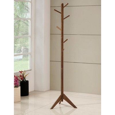 Vynxaria Stylish Coat Rack with 6 Slanted Hooks for Coats, Hats, and Scarves