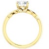 Pompeii3 1 1/4 ct Solitaire Moissanite Vine Engagement Ring 14k Yellow Gold - 2 of 4