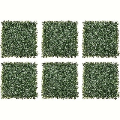 20'' x 20'' Green Artificial Boxwood Wall Panels Pack of 6