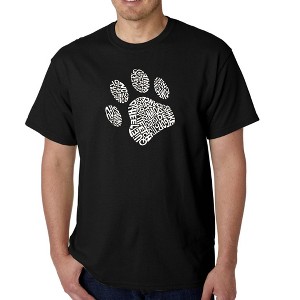 LA Pop Art Men's Word Art T-shirt - Dog Paw - 1 of 4