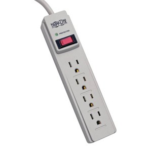 Tripp Lite Protect It!® Home Computer Surge Protector Strip, 4 Outlets, 4-Ft. Cord, TLP404 - 1 of 4