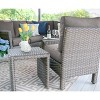Leisure Made Canton 6pc Wicker Sectional in Gray Fabric - 4 of 4