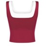 INSPIRE CHIC Women's Sleeveless Square Neck Crop Color Block Sports Summer Tank Top - 4 of 4