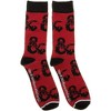 Dungeons & Dragons Printed Red Crew Socks for Men - image 2 of 2