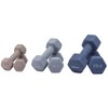 Bintiva Neoprene Dumbbells - Earth Tones 5lb, 10lb, 15lb pairs - 2 of 2